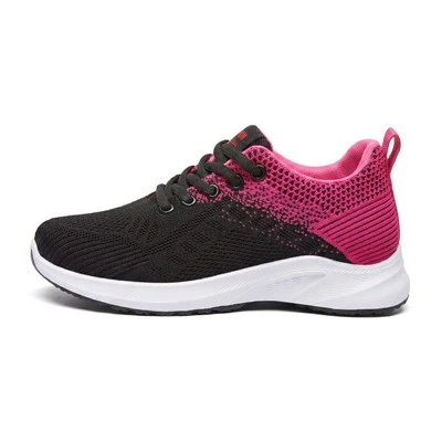 Nefes alabilen Flyknit Mesh Degrade Spor Ayakkabı
